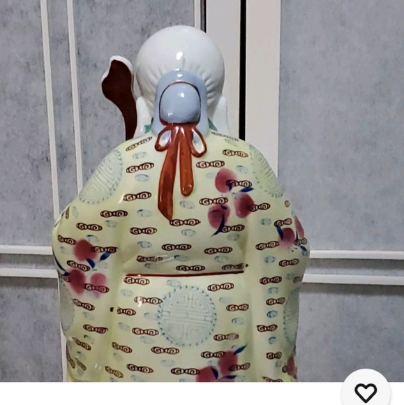 Large 13.5" Chinese Porcelain Figurine - Picture 4 of 10